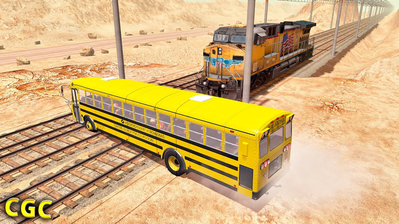 Car on Railroad crossing #2 BeamNG.Drive
