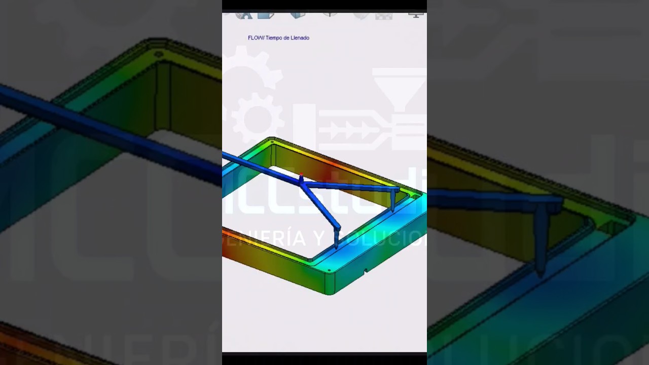 simulaci&oacute;n de llenado solidworks plastic #mccstudio #tornocnc #modelado3d #arquitectura #logo #tutor