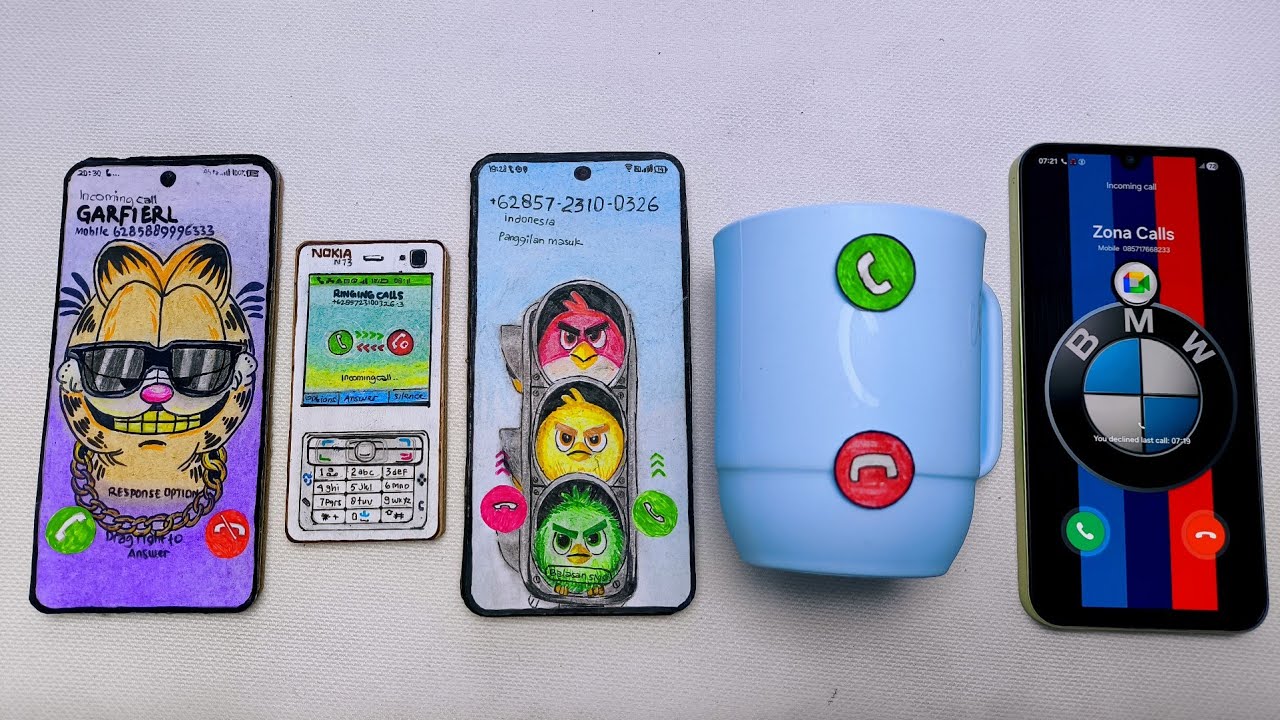 Infinix Cat vs Nokia Old vs Pixel 10 Bird vs Plastic Cup vs Galaxy a16 incoming call l