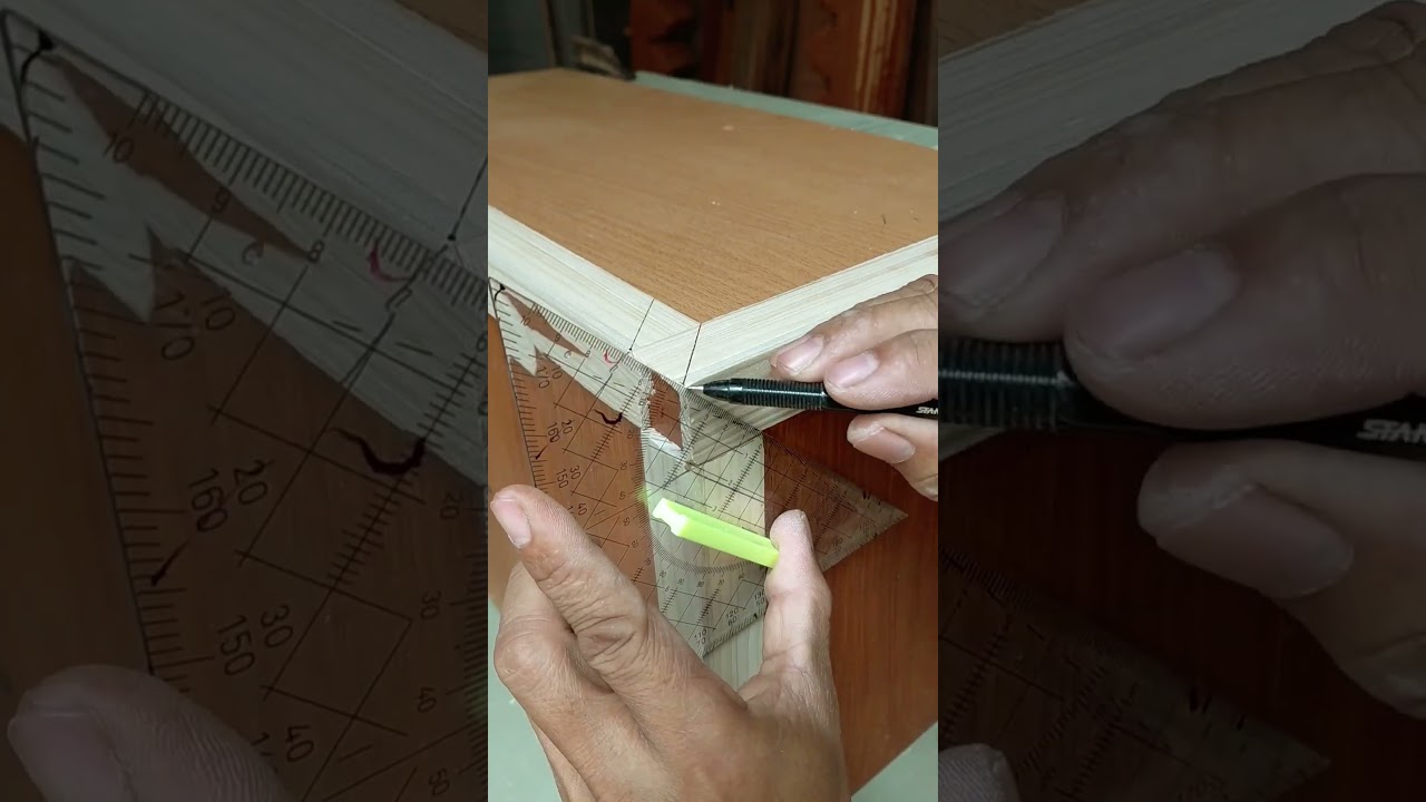 simple way to measure wood angles #tricks #diy #project #woodworking