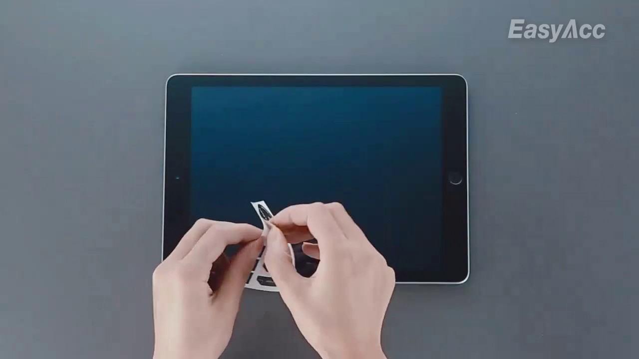 How to apply EasyAcc 9H Hardness Ultra Clear Tempered Glass for iPad 9.7 Inch 2017