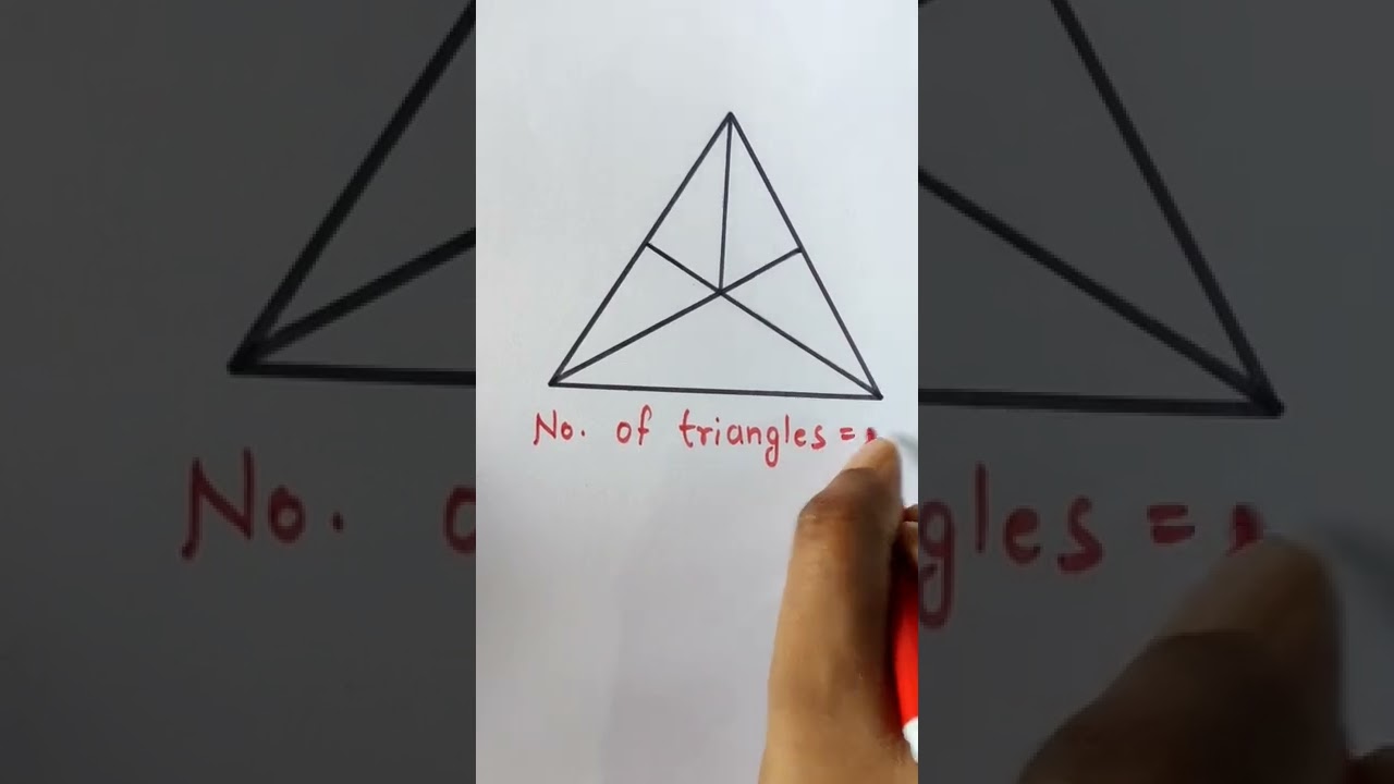 Find number of triangles |Counting figures | RAILWAY , NTPC , MTS , SSC, CGL #reasoning #shorts