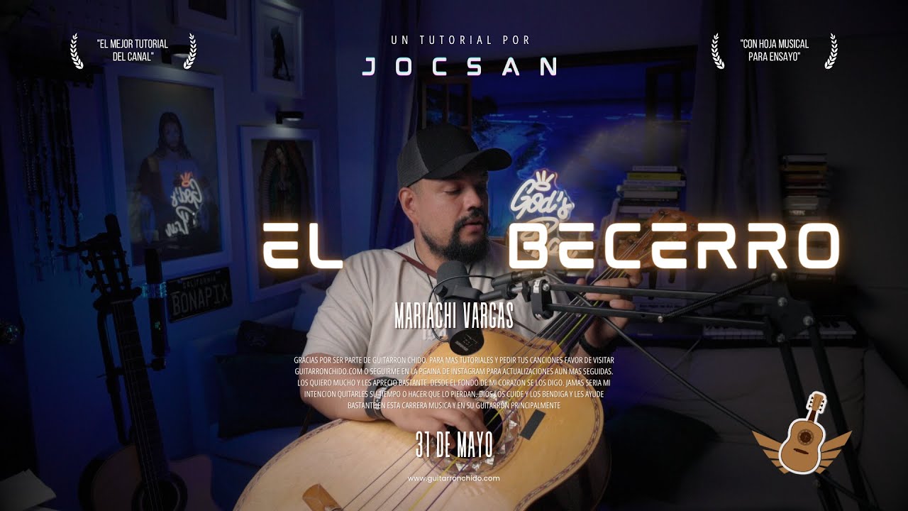 El Becerro Tutorial (Escala de FA Mayor + Práctica de Ritmos)  -Guitarron Chido