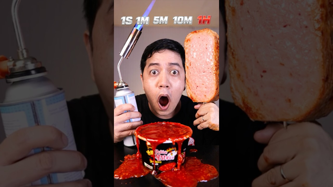 Fire Buldak Vs Spam 1937!?🥵 #Buldak #samyang #eatspicy #SamyangBuldak
