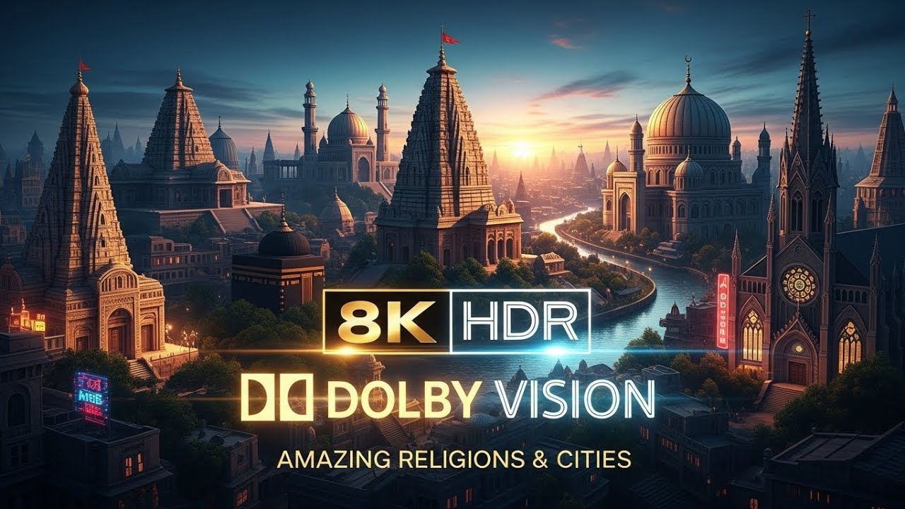 Amazing World Religions & Cities in 8K | Dolby Vision HDR