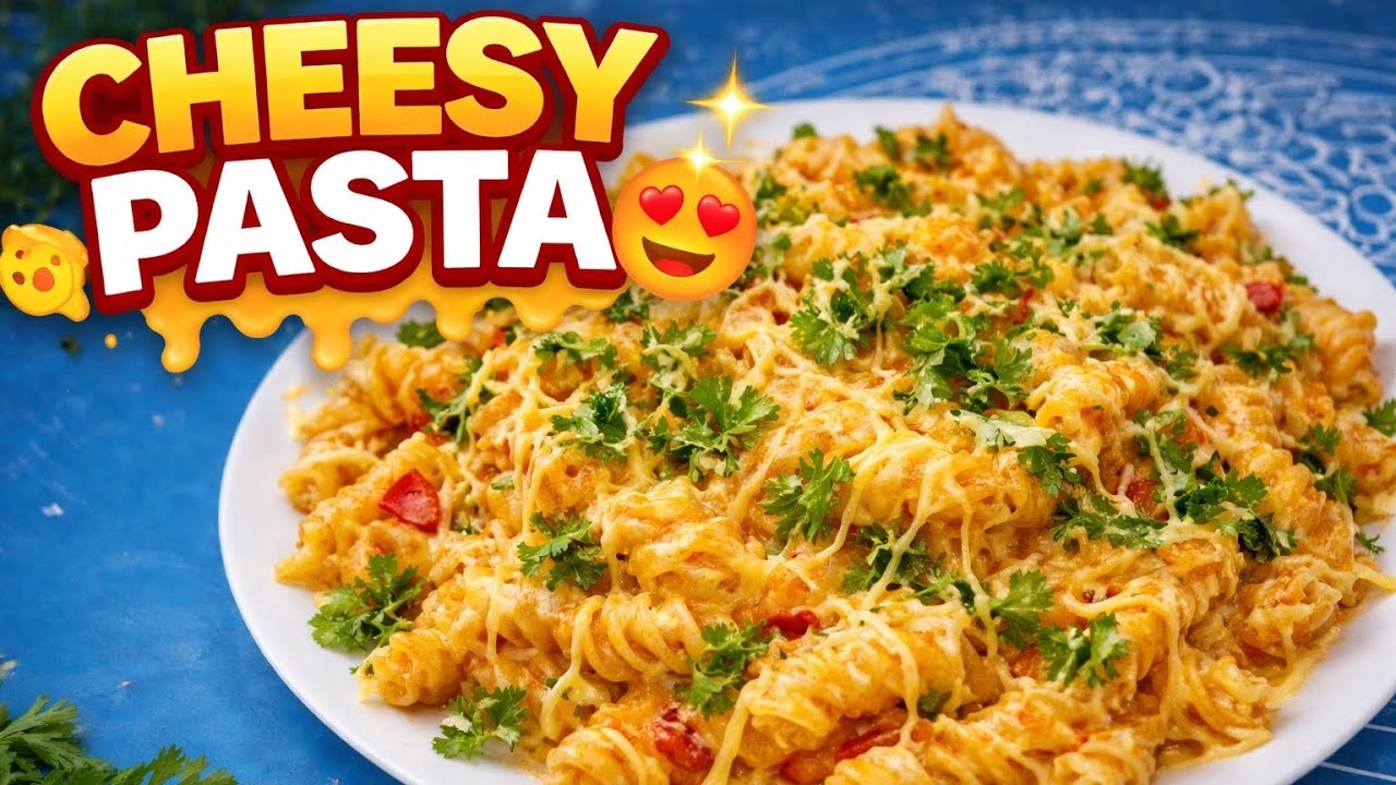 Creamy Cheesy Pasta Delight 😋this dish is perfect for a quick meal, casual gatherings #cheesypasta