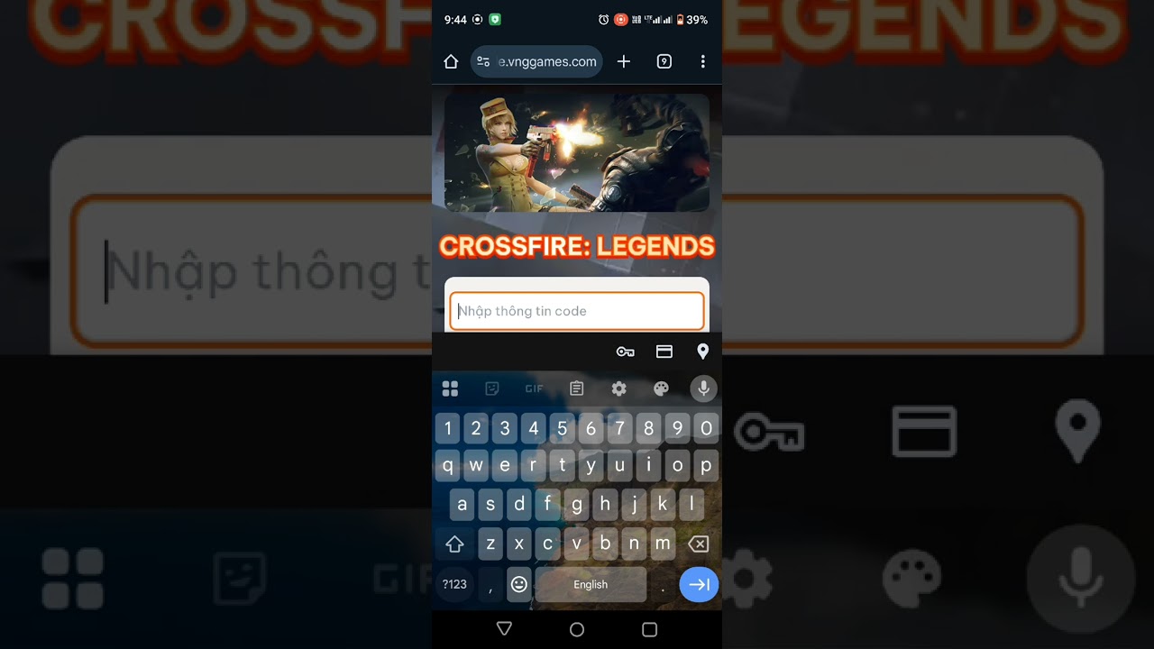 Hướng dẫn nhập code sự kiện đăng ký trước crossfire Legend