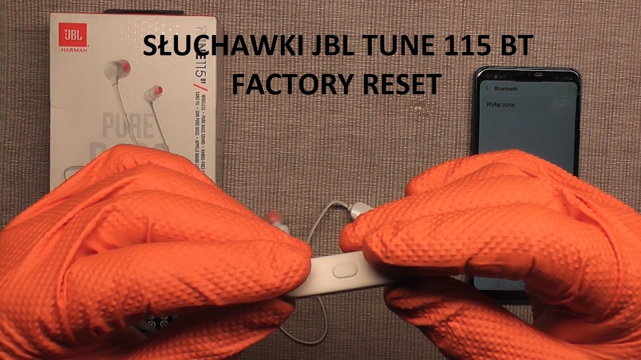 SŁUCHAWKI JBL TUNE 115BT  FACTORY RESET, reset do ustawień fabrycznych