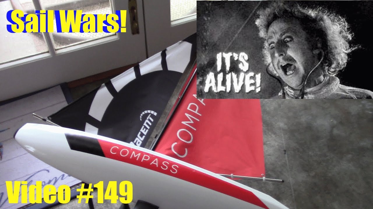 Sail Wars! Compass Vs DF65 RC Sailboat Racing, Video 8 Warning!