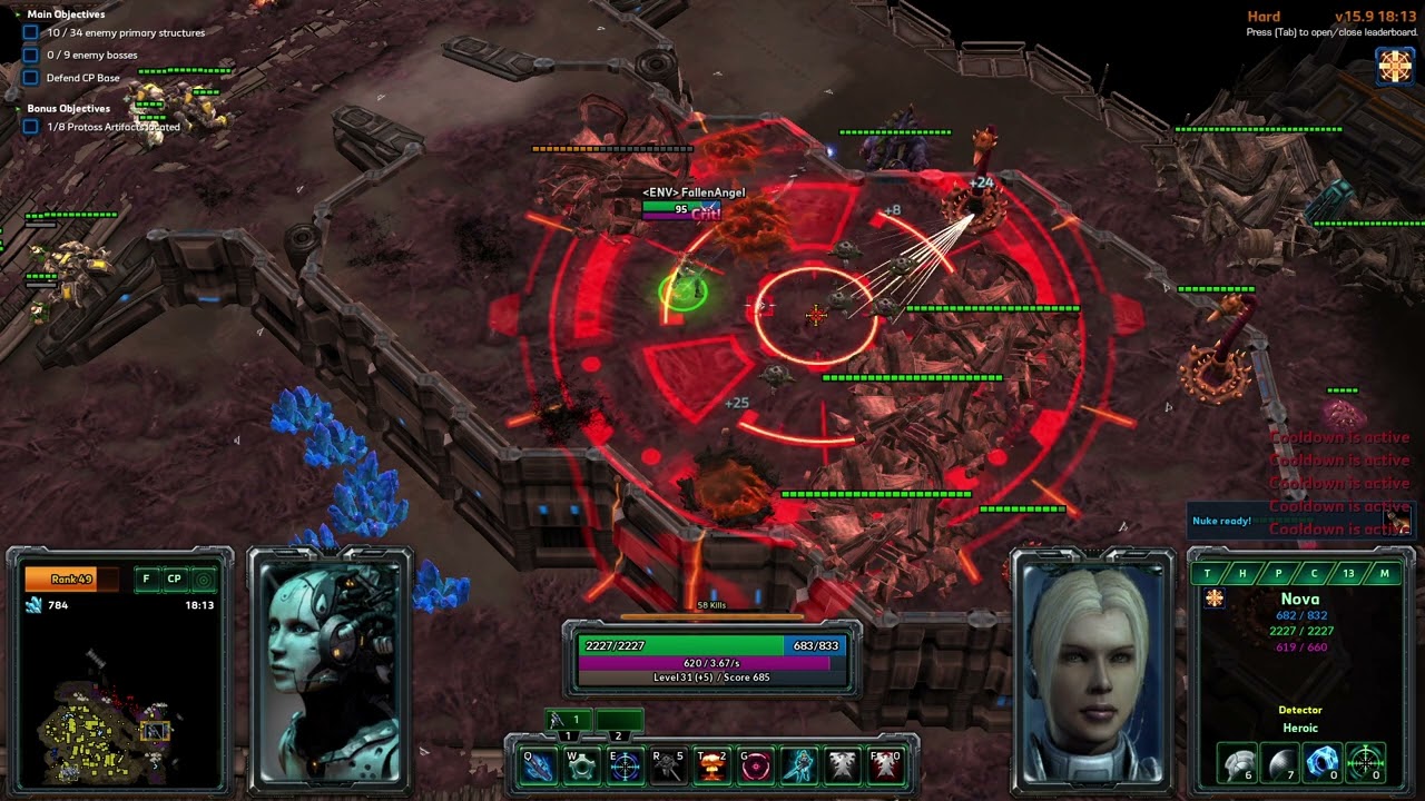 Starcraft 2 Arcade Map CP2 Offiicial Hard Difficulty Solo #1