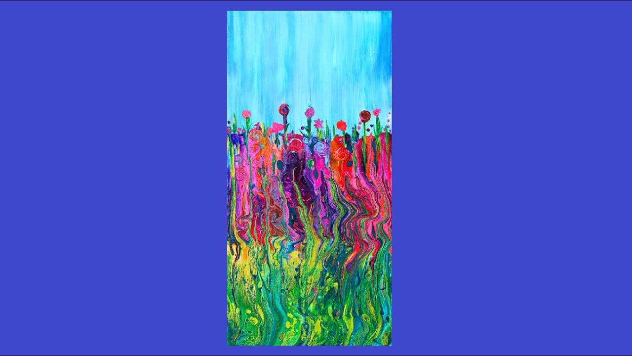 #2555 Fabulous Classic Favorite Tri Swipe Garden Fluid Acrylics 4.19.2018 SOLD immediately