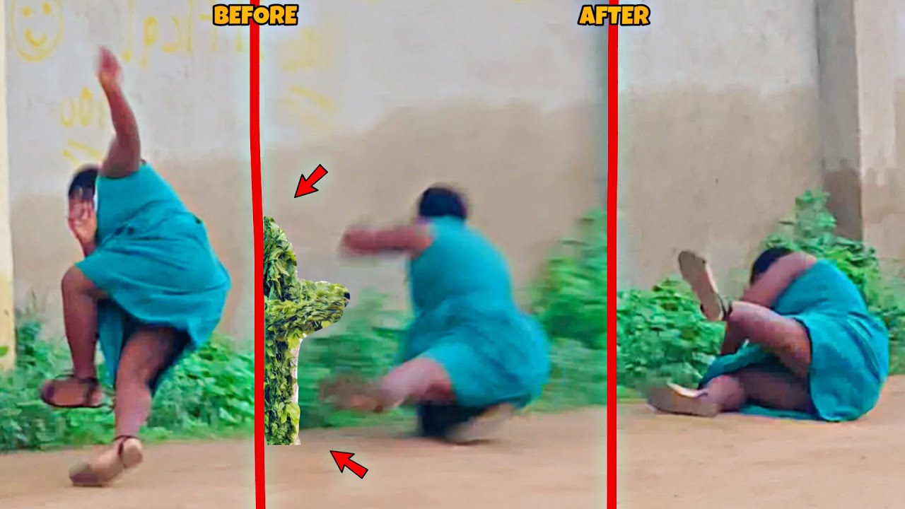 She Could have Fainted from the Fall : Trashman Prank