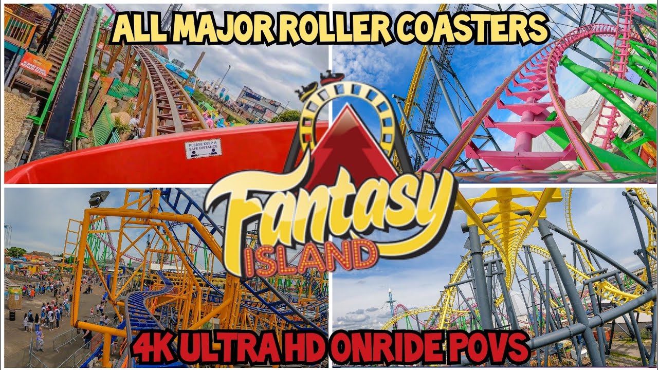Fantasy Island - All Major Roller Coasters 4K On-Ride POVs