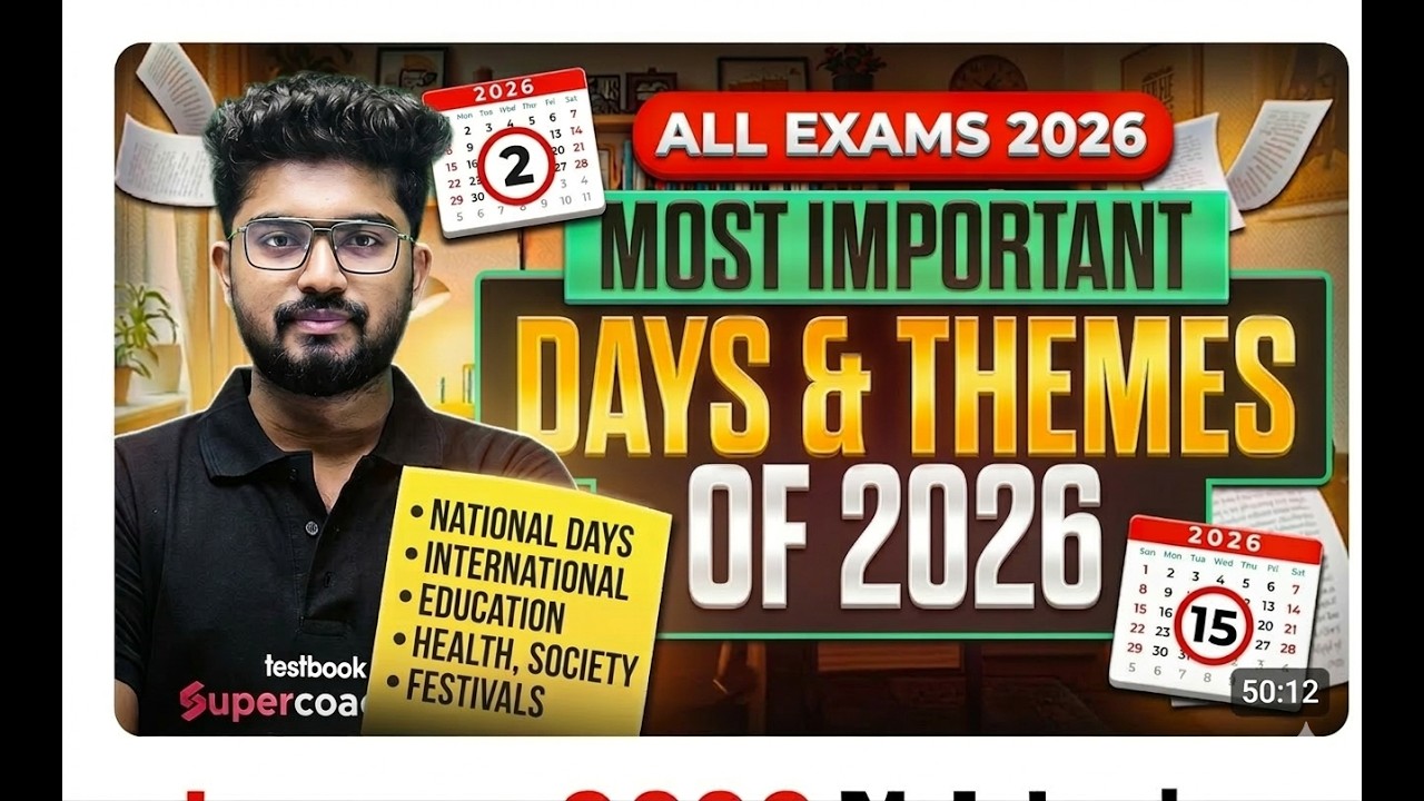 Days And Themes 2026 | Days And Themes 2026 Current Affairs By Shakti Sir