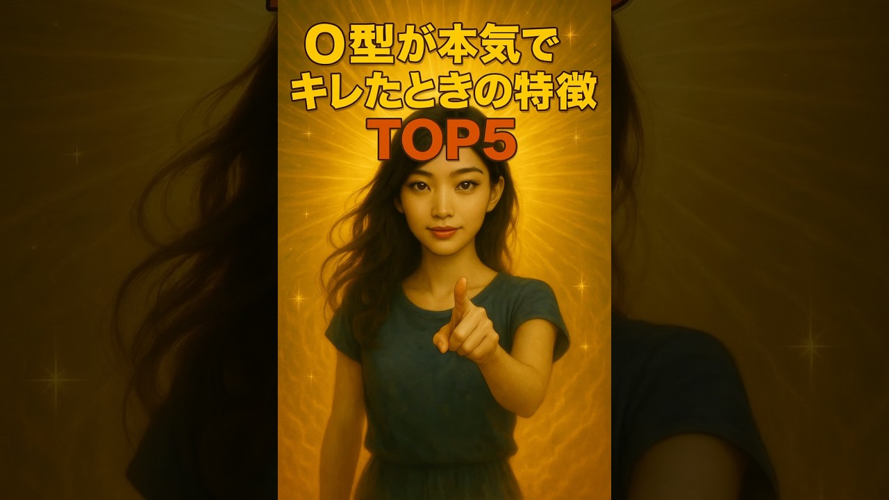 【O型が本気で怒った時にる意外な行動TOP5】あなたの周りのO型にも当てはまってる？コメント欄でシェアしてね！【保存・拡散おすすめ】#O型あるある #血液型性格 #恋愛心理 #shorts