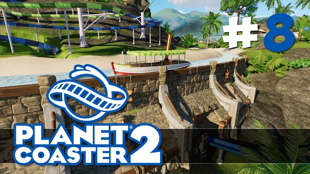 Barrage Tropical Entouré de Toboggans - Planet Coaster 2