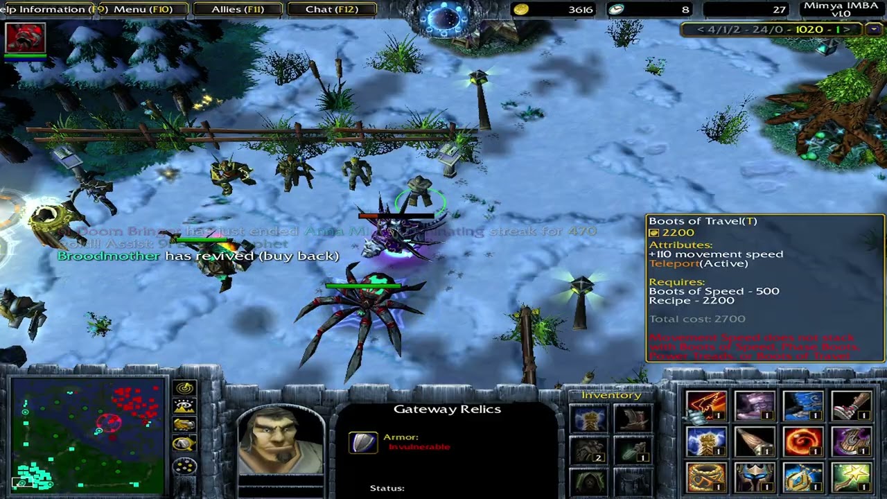 Dota Imba Mimya AI: Broodmother + Bonus skill: Open Wound