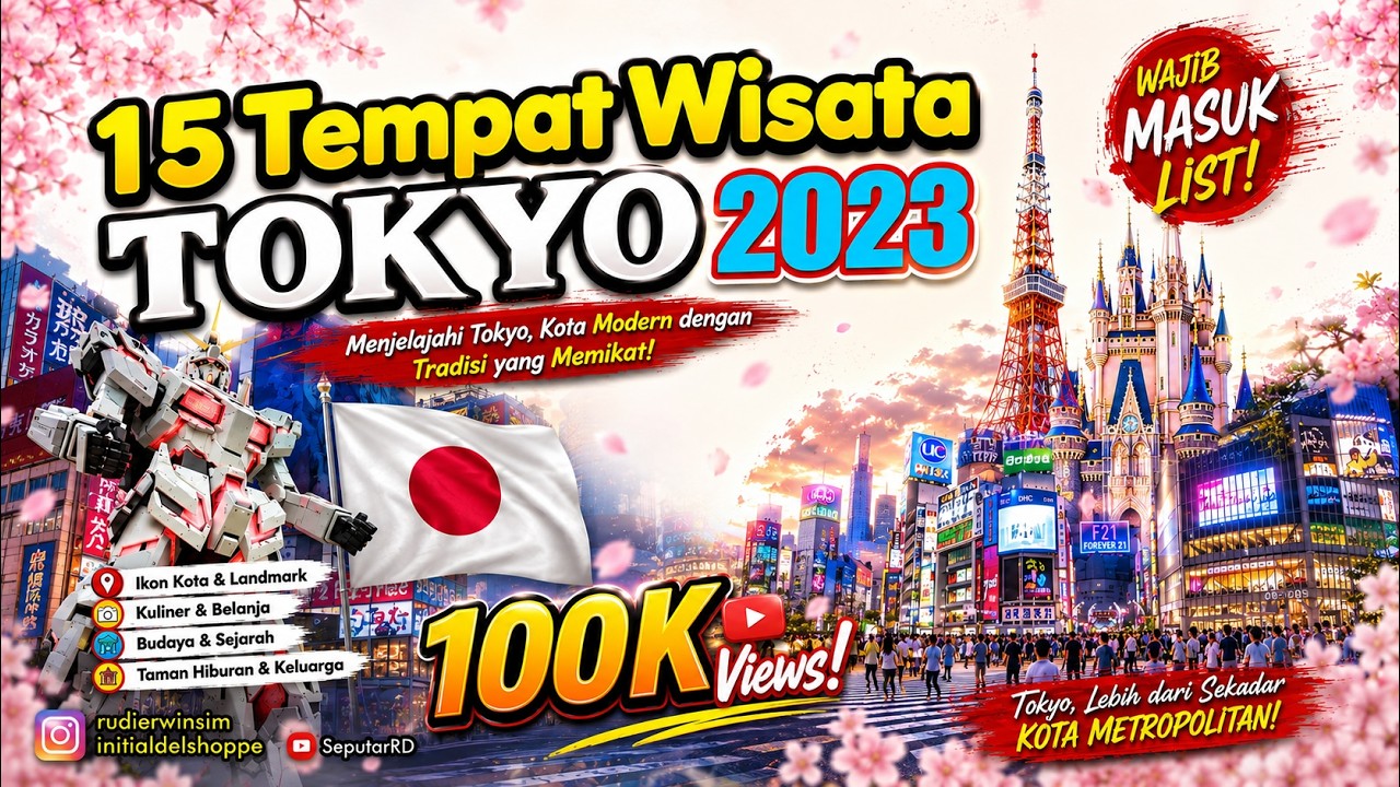 15 Tempat Wisata Terpopuler di TOKYO-JEPANG , No. 6, 10 dan 11 paling Amazing Tahun 2023