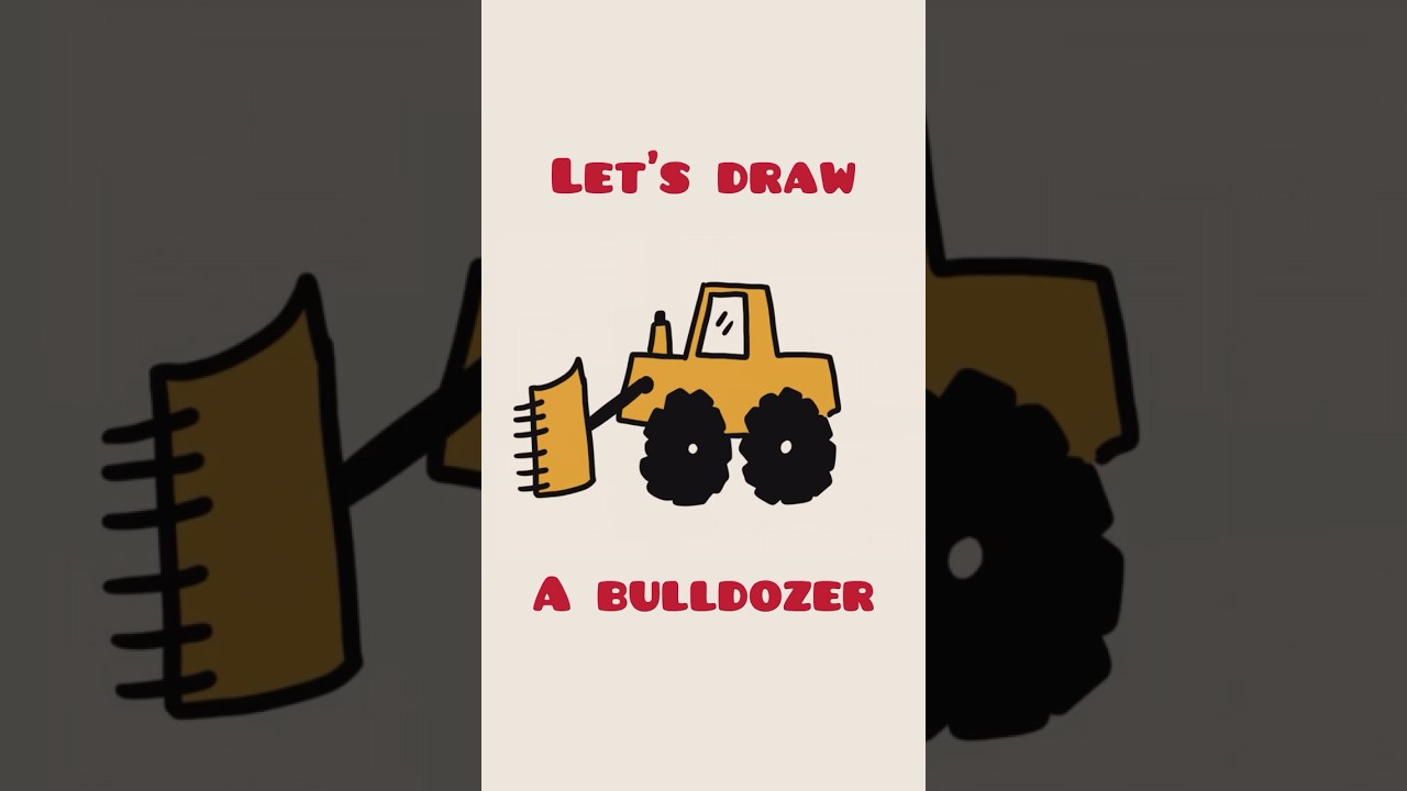 How to Draw a Bulldozer! #bulldozerforkids #howtodrawbulldozer #howtodraw #howtodrawstepbystep