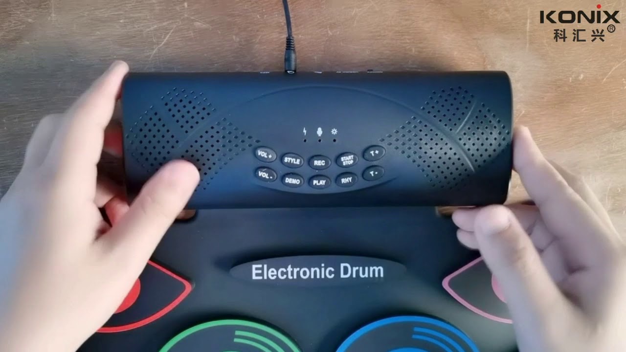 MD862C konix colorful drum set portable electronic drum kit flexible drum digital drum pad for music