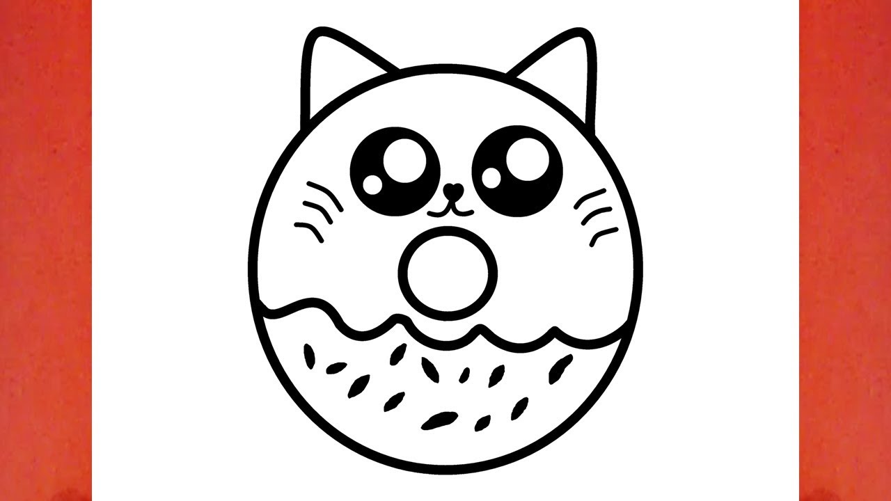 HOW TO DRAW A CUTE DONUT CAT