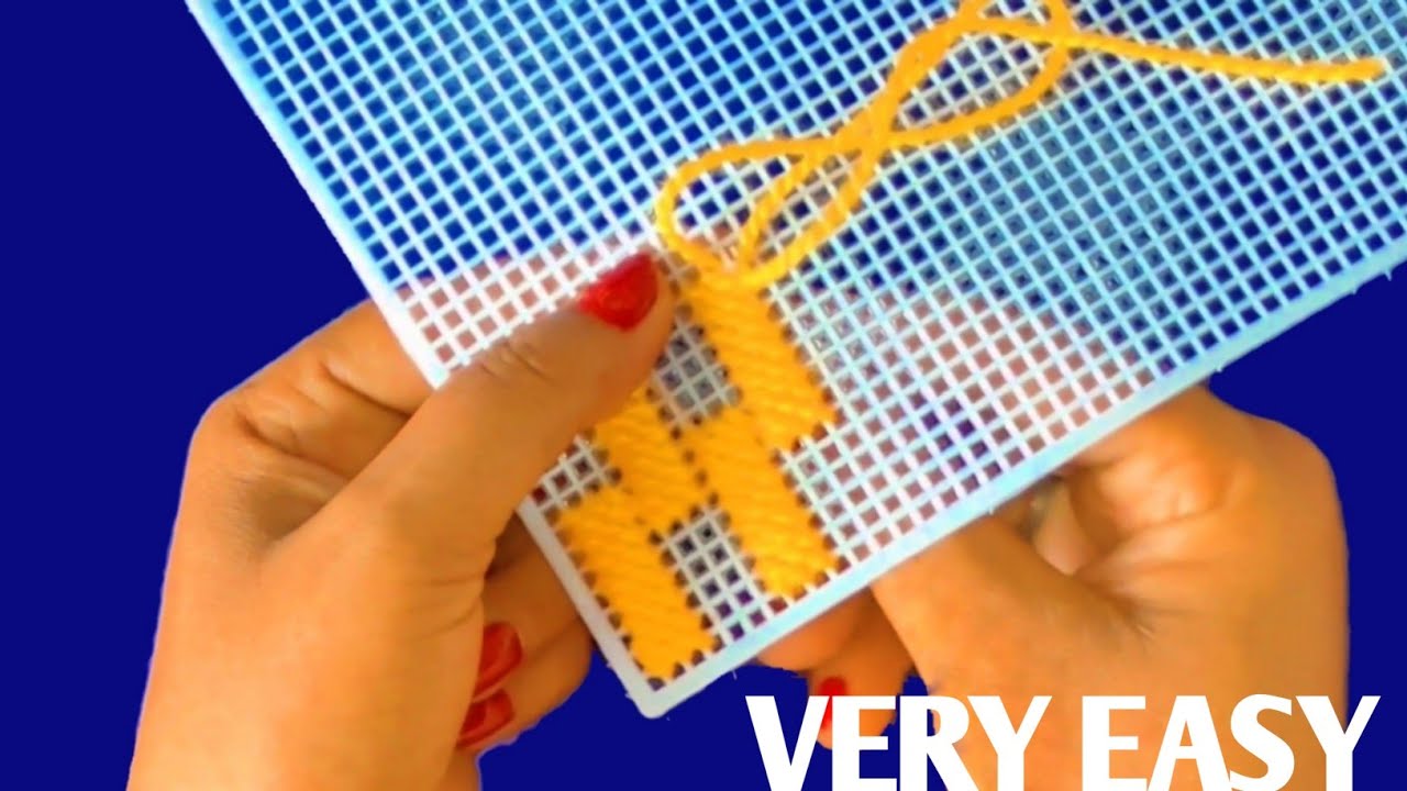 BEAUTIFUL AND SIMPLE PLASTIC CANVAS DESIGN IDEA STEP BY STEP