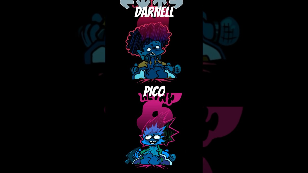 FNF DARNELL VS PICO COMPARISON  #fnf #fnfmod #darnell #pico #fnfgameoverscreen