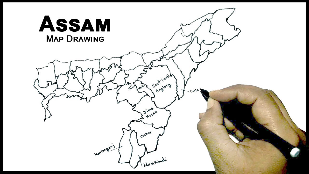 How to draw Assam map with districts
