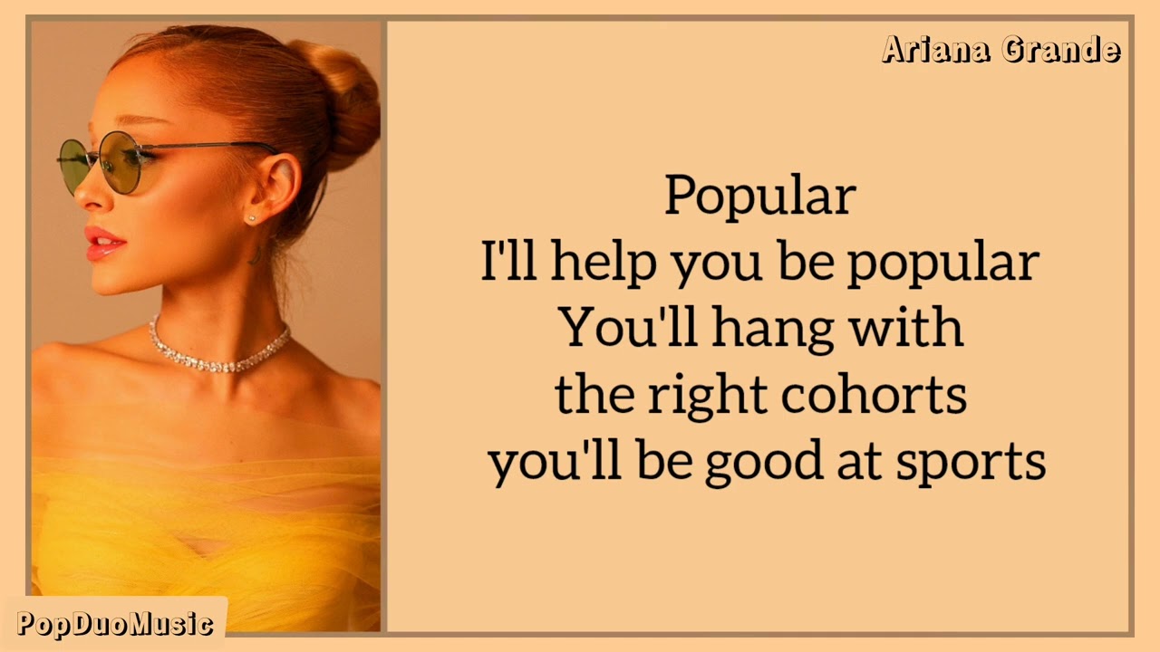 Ariana Grande - Popular Lyrics [From 'Wicked' Soundtrack] | PopDuoMusic