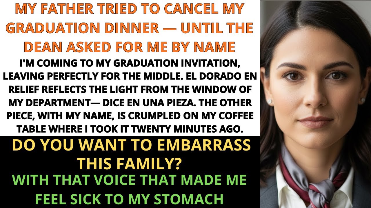 My Father Tried to Cancel My Graduation Dinner — Until the Dean Asked for Me by Name