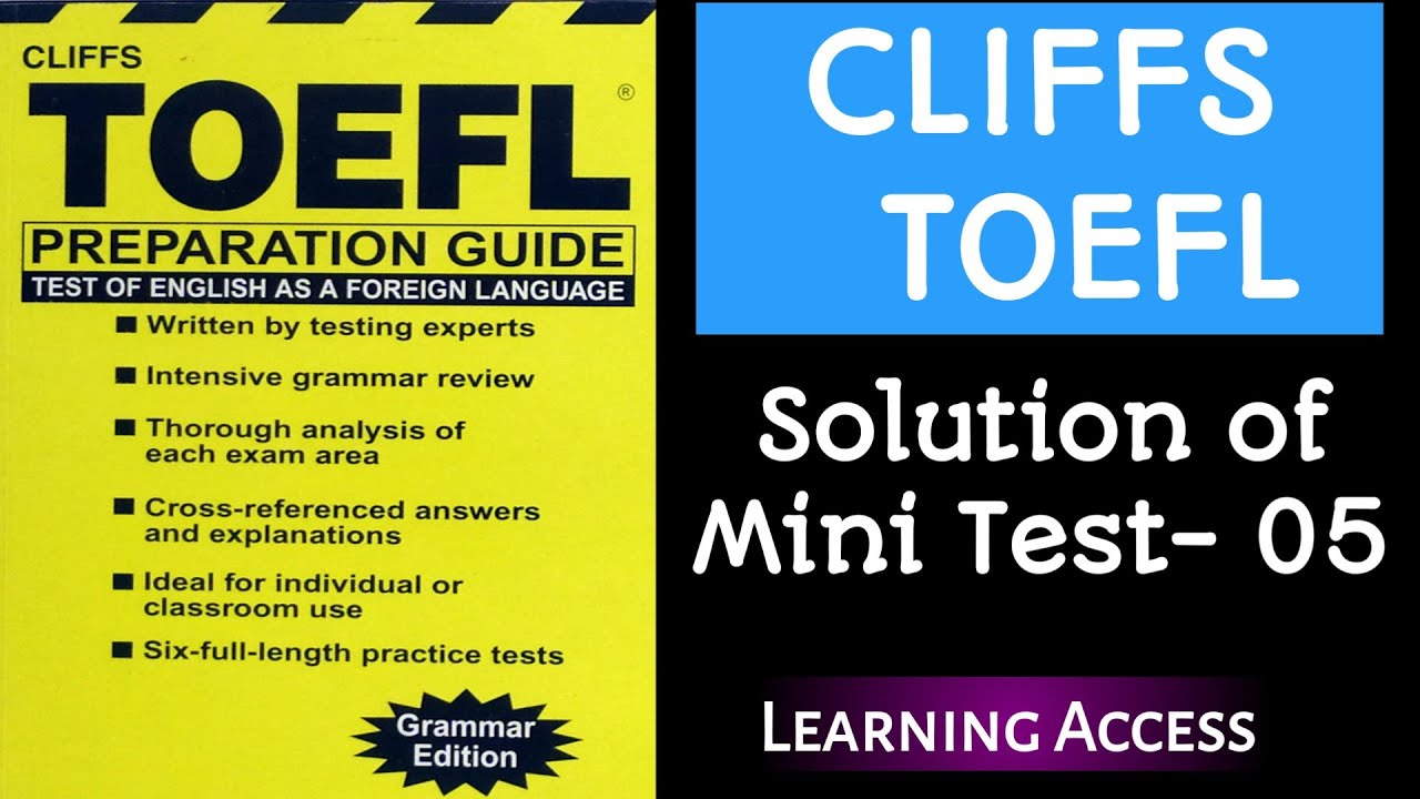 Cliffs Toefl || Solution of Mini Test 05 (Vocabulary & Preposition Problems) with Bangla Explanation