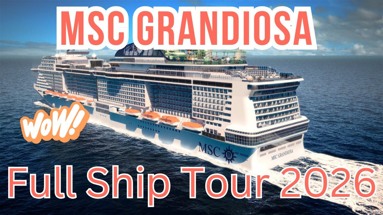 Полный 4K-тур по кораблю MSC Grandiosa — общественные пространства.