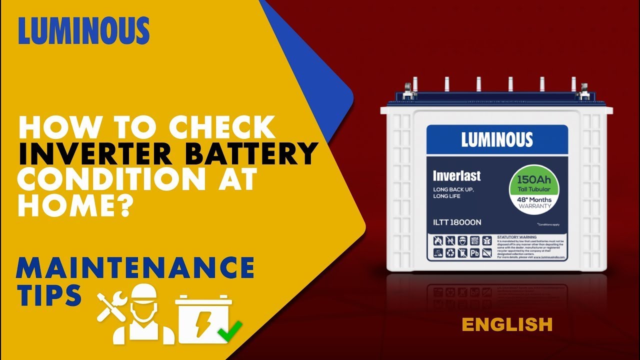 How to check Inverter Battery at Home I English | Luminous Inverter Battery Maintenance Tips