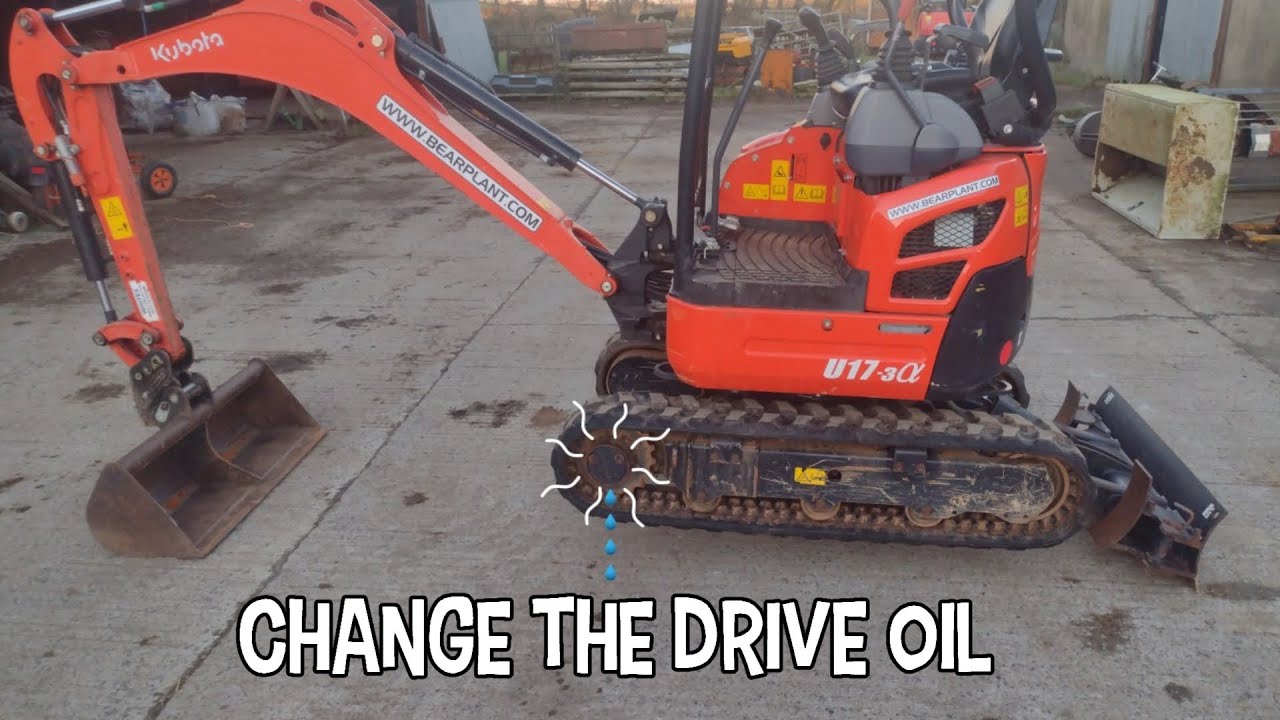 How to change the track motor oil on a mini excavator