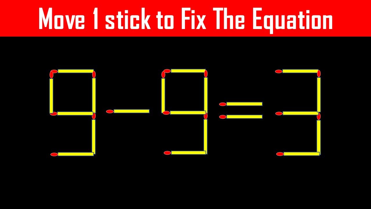 Matchstick Puzzle - Fix The Equation #matchstickpuzzle #simplylogical