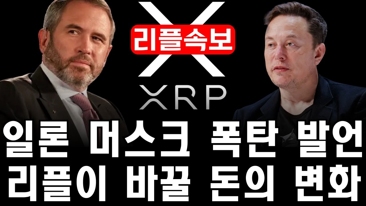 일론 머스크가 말한 돈의 변화, 리플입니다.