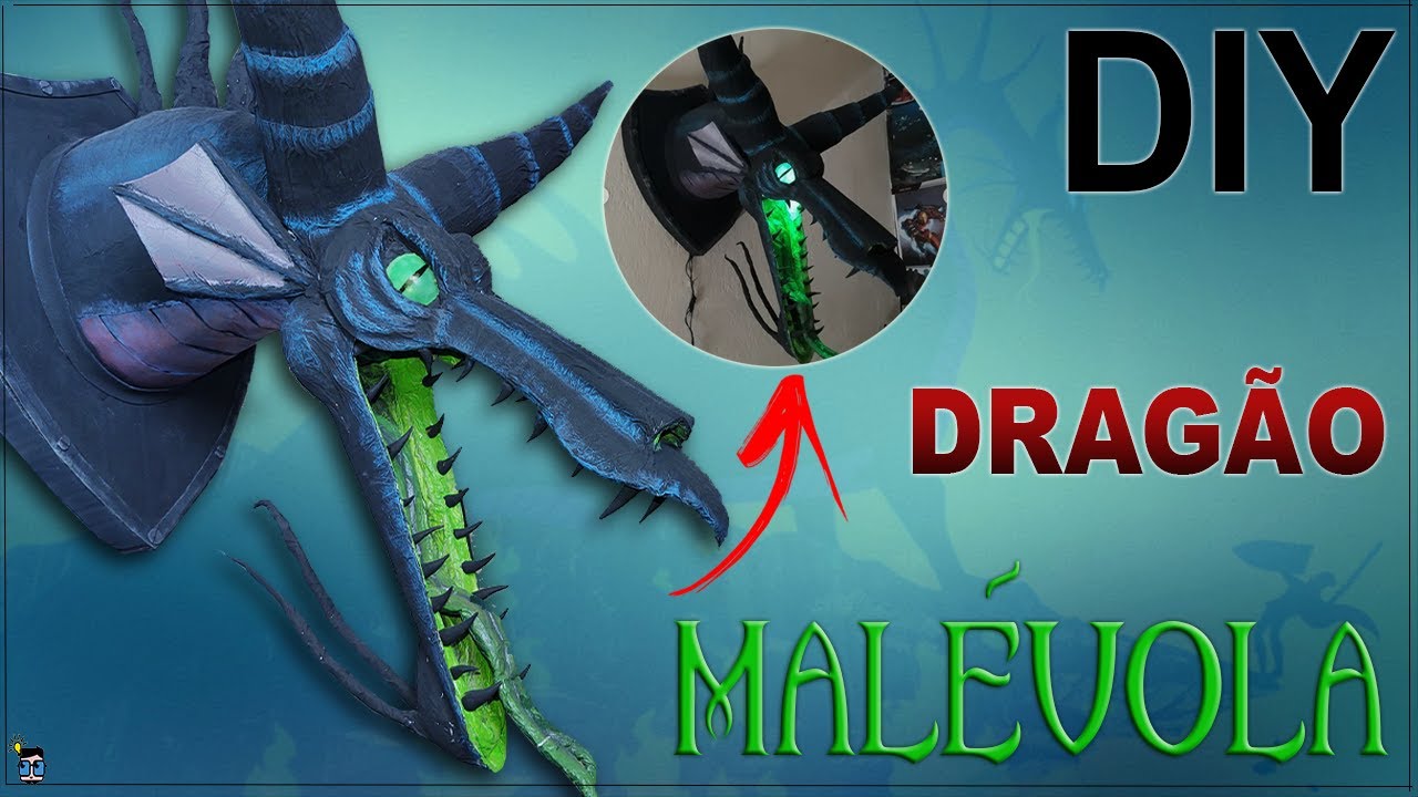 Tutorial da cabeça do Dragão feita de papel- DIY MALÉVOLA