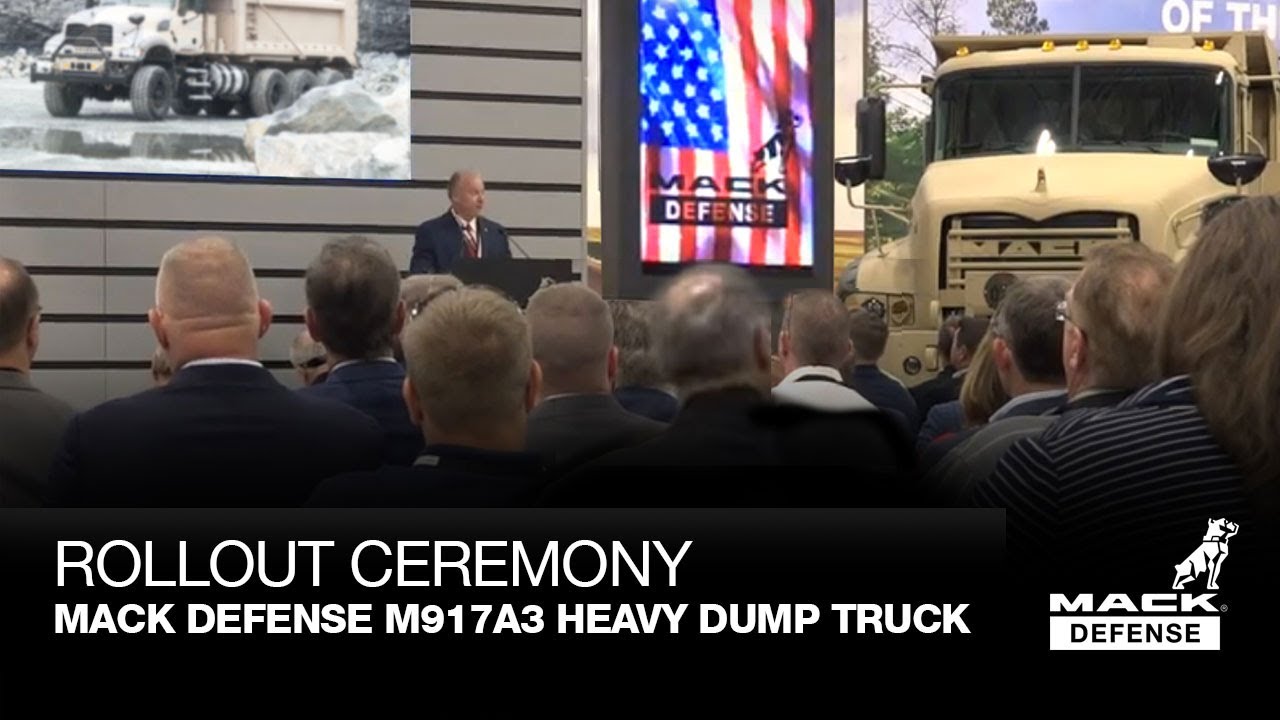 Mack Defense Presents U.S. Army First M917A3's Heavy Dump Trucks in Roll Out Ceremony