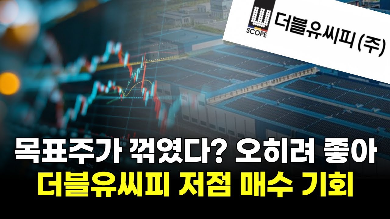 목표주가 꺾였다? 오히려 좋아...더블유씨피 저점 매수 기회