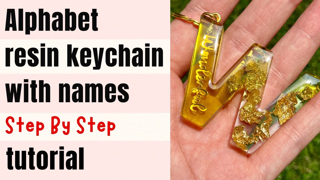 Step by Step Alphabet Resin Keychain Tutorial | How to cut the name | Materials needed | FULL GUIDE