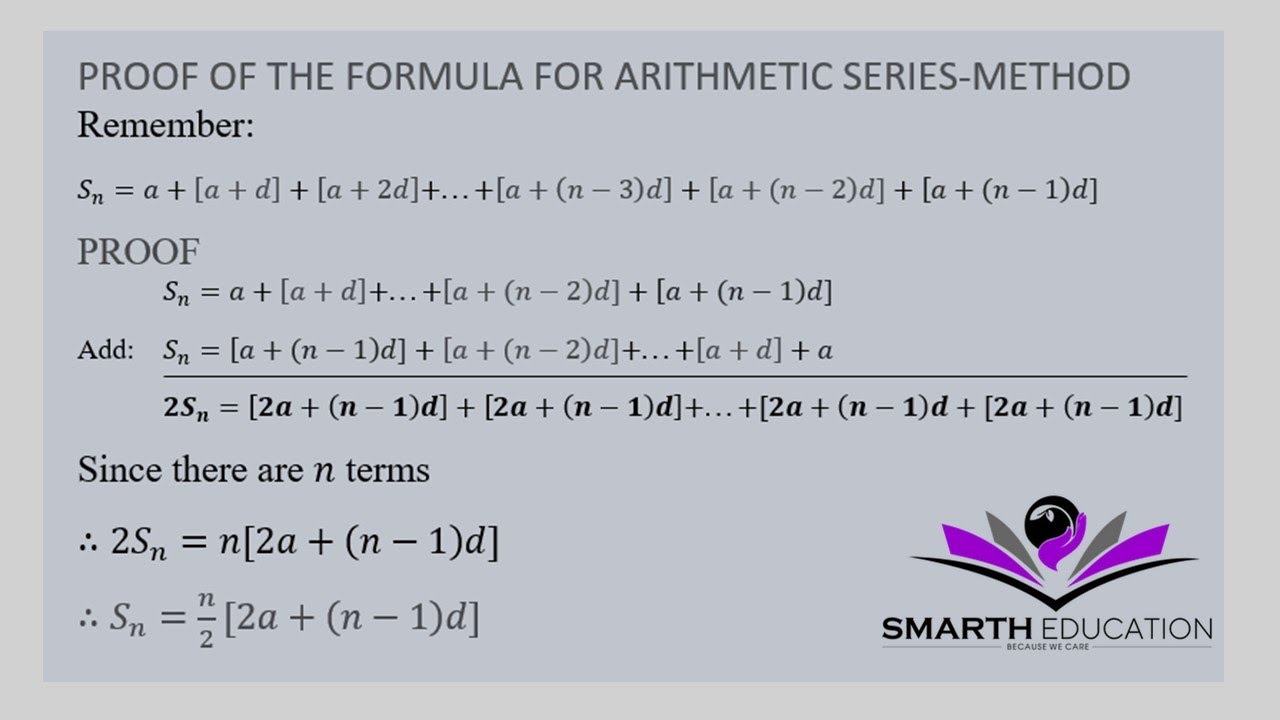 Derivation of the Arithmetic Series Formula