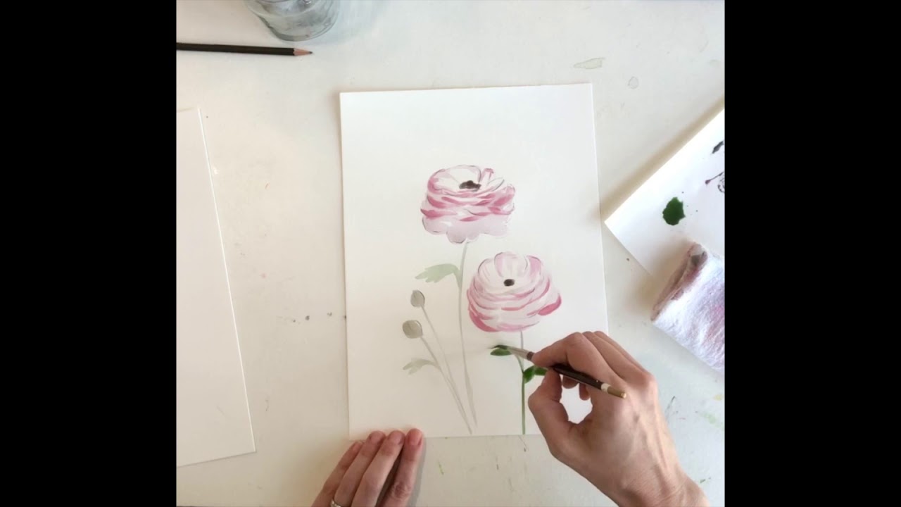 Painting How To: A Ranunculus Flower
