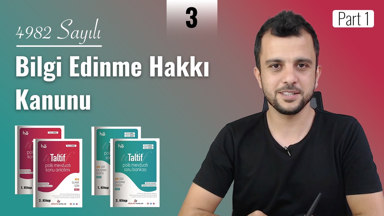 3 | Taltif PAEM 10 Polis Mevzuatı Video Eğitimi | Bilgi Edinme Hakkı Kanunu - PART 1 | 2026