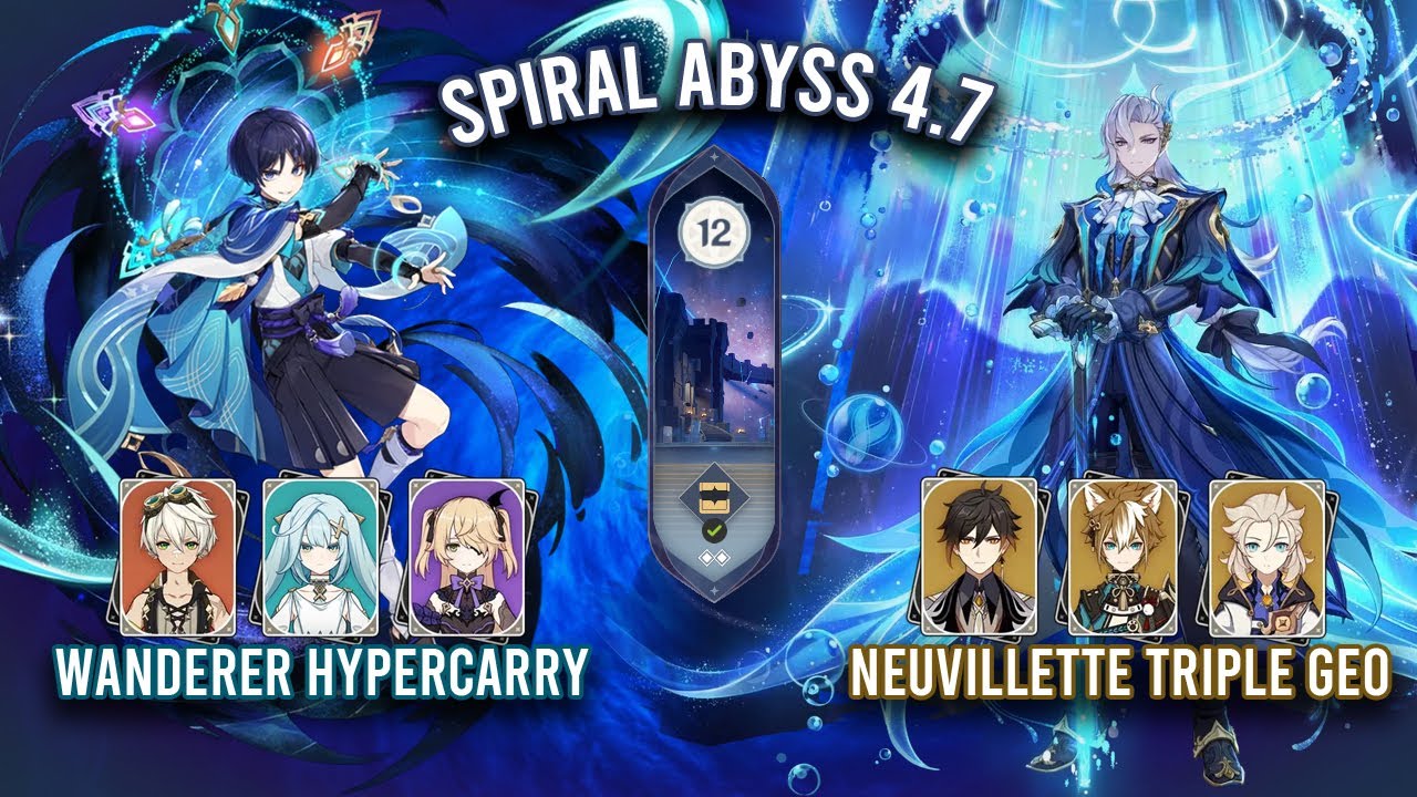Spiral Abyss 4.7 - C0 Wanderer Hypercarry & C1 Neuvillette Triple Geo | Genshin Impact