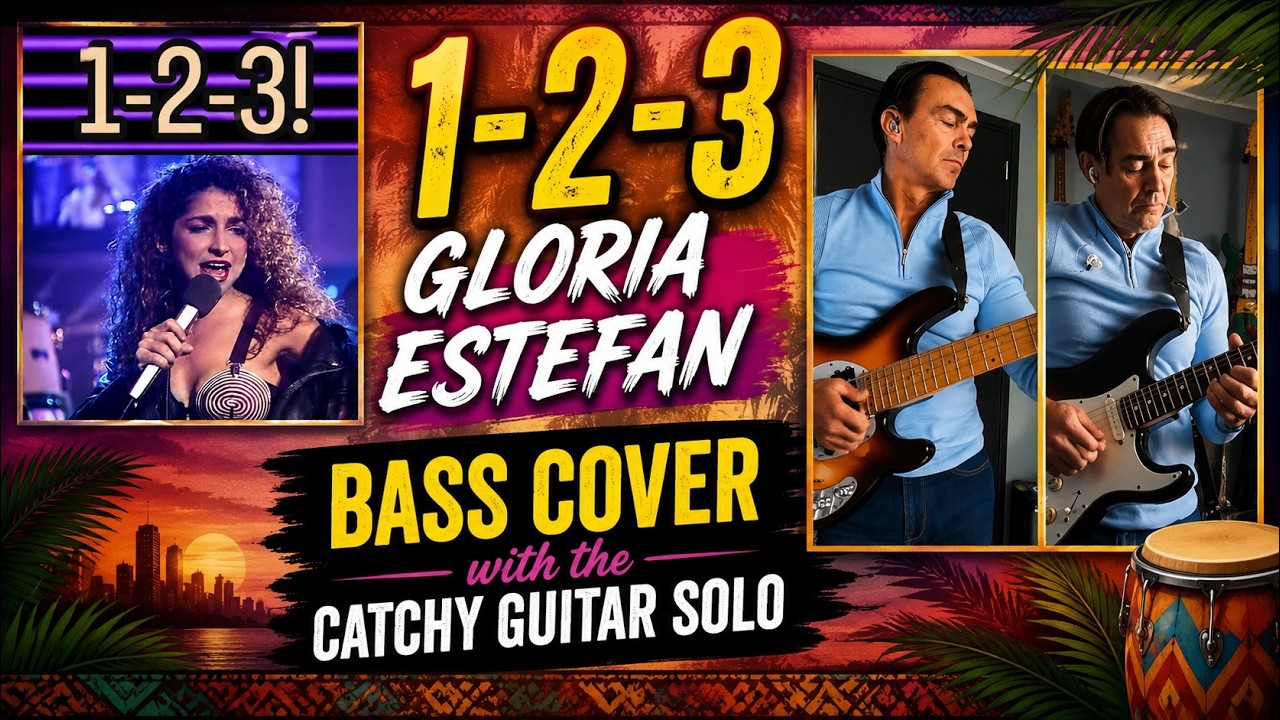 1 2 3 Gloria Estefan - Bass & Guitar Cover