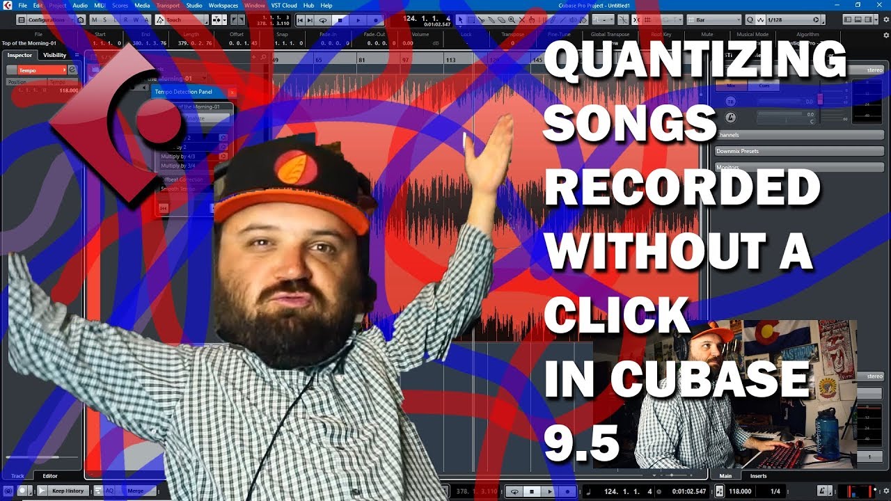 Cubase 9.5 Tutorial - Quantizing Songs Recorded Without a Click
