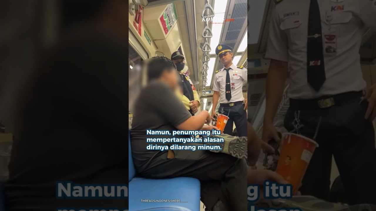 Penumpang Minum di LRT, Marah Saat Ditegur Petugas