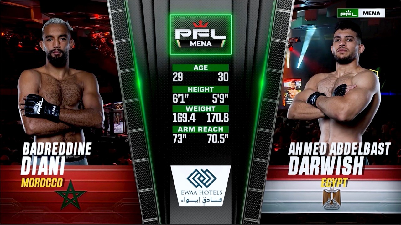 PFL MENA 6: Baddredine Diani vs Ahmed Abdelbast Darwish