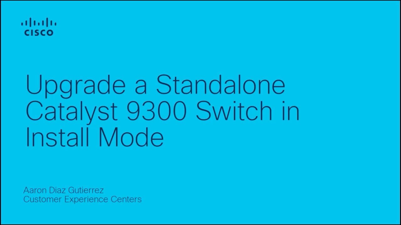 How to Upgrade a Standalone Cisco Catalyst 9300 Switch in Install Mode