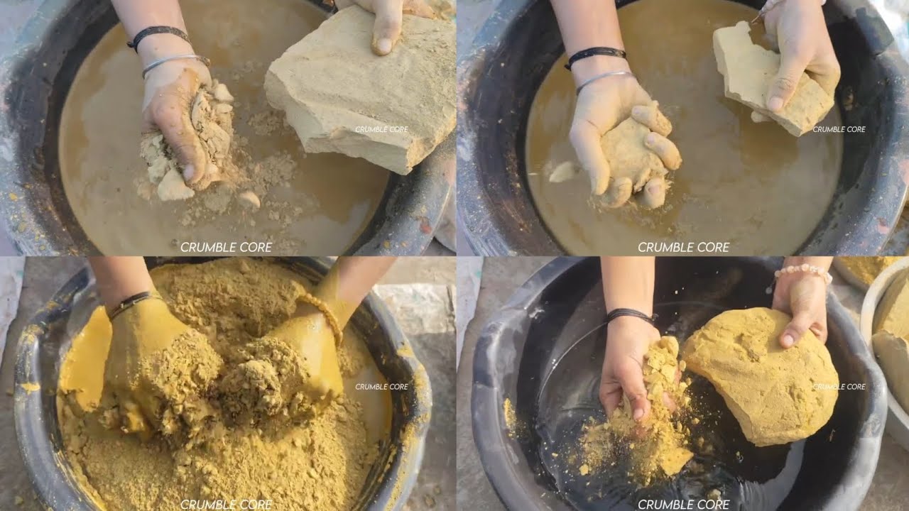 Pure Yellow Mud 🟡|| ASMR Satisfying Must Watch ✨